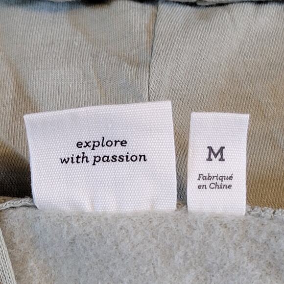 Tentree Men's Sea Grass Green Full Zip Hoodie Sustainable Medium NWT - Picture 4 of 14